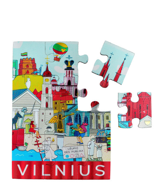 Magnetas dėlionė Vilniaus miesto panorama